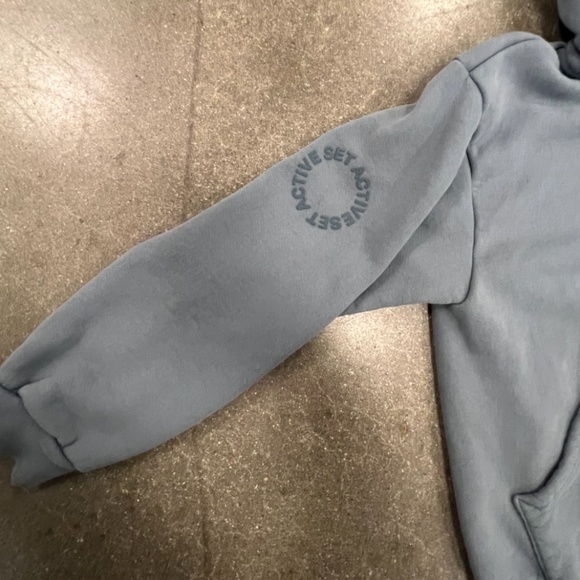 SET ACTIVE WOMEN'S LONG SLEEVE ZIP-UP HOODIE, SIZE SMALL, BLUE - Picture 7 of 9